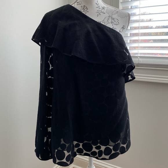 Diane von Furstenberg one shoulder blouse - Picture 2 of 13